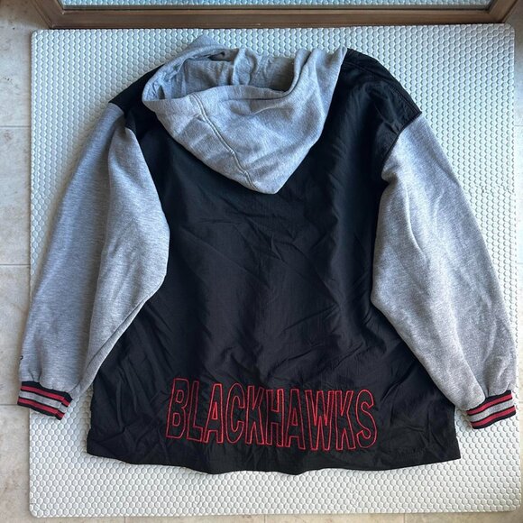 Vintage Starter Chicago Blackhawks Jacket Sports Sweater NHL Hockey Windbreaker - Picture 2 of 7